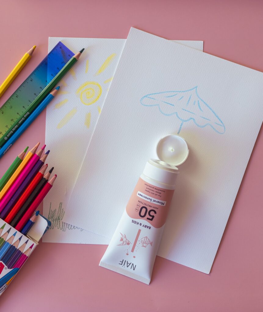 Laste Päikesekreemi tootefoto.